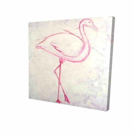 FONDO 16 x 16 in. Flamingo Sketch-Print on Canvas FO2788412